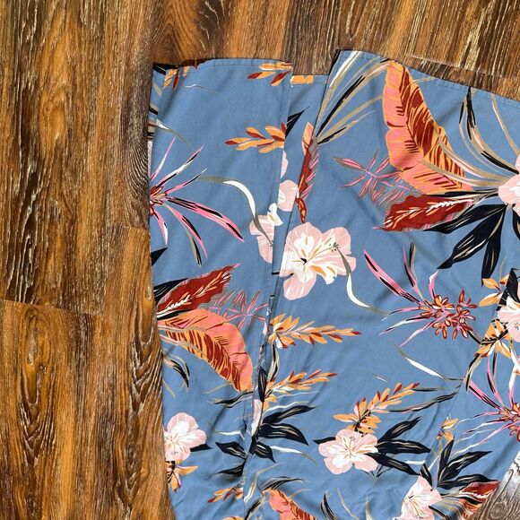 Patrons of Peace‎ Women’s M Blue Tropical Floral Front Slit Maxi Skirt Co… - Picture 4 of 6